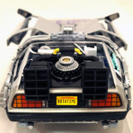 Back To The Future // Michael J Fox Signed DeLorean Die-Cast Car // Custom Display