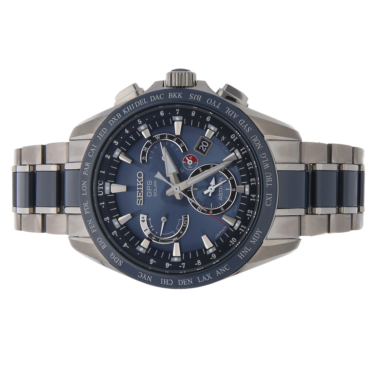 Seiko Astron GPS Solar Dual Time Quartz // SSE043 // Pre-Owned - High-end  Timepieces - Touch of Modern