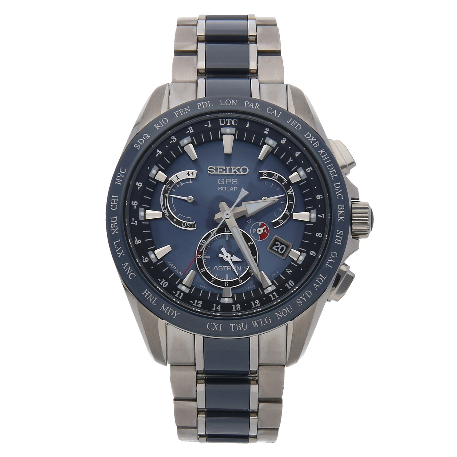 Seiko Astron GPS Solar Dual Time Quartz // SSE043 // Pre-Owned - High-end  Timepieces - Touch of Modern