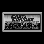 Fast & Furious // Paul Walker + Vin Diesel + Dwayne Johnson Signed Photo // Custom frame
