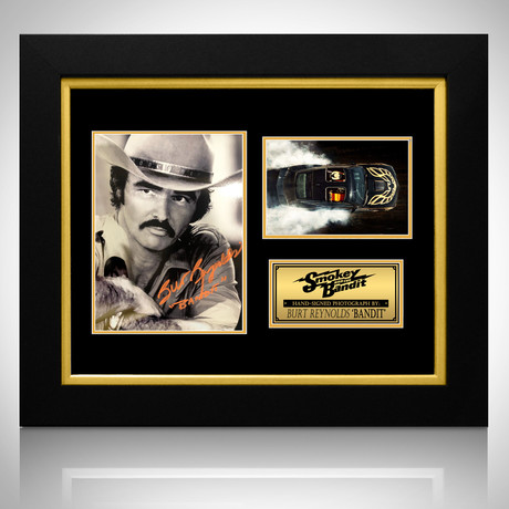 Smokey and The Bandit // Burt Reynolds Signed Photo // Custom Frame