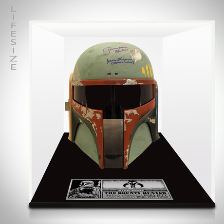 Star Wars Boba Fett // Jason Wingreen + Jeremy Bulloch Signed Helmet Prop // Museum Display