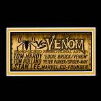 Venom Vs Spider-Man // Tom Holland, Tom Hardy + Stan Lee Signed Promo Art Photo // Custom Frame
