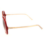 BY2063A04 Women's Sunglasses // Dark Red