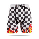 Checker Flames Underwear // White (XL)