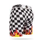 Checker Flames Underwear // White (XL)
