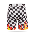 Checker Flames Underwear // White (L)