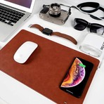 GAZEPAD Wireless Charging Mouse Pad // Brown