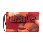 Canvas L'Amour Small Clutch Bag // Red