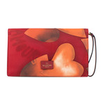 Canvas L'Amour Small Clutch Bag // Red