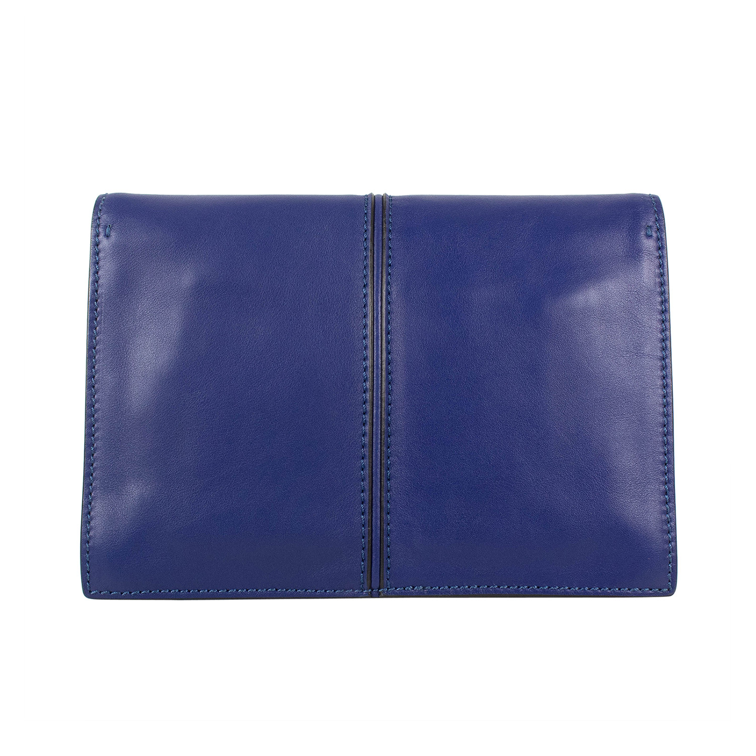 Leather + Handle Clutch Bag // Blue - Valentino - Touch of Modern