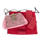 Valentino // Diamonds + Silk Clutch Bag // Pink