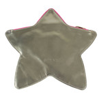 Star Patent Leather Star Clutch Bag // Gold