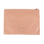 Leather Bow Polka Dot Clutch Bag // Pink