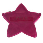 Valentino // Star Patent Leather Star Clutch Bag // Pink