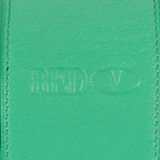 Bow Leather Clutch Bag // Green