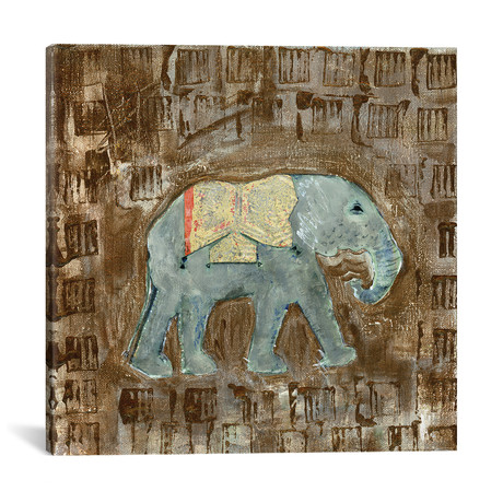 Global Elephant III // Tara Daavettila (18"W x 18"H x 0.75"D)