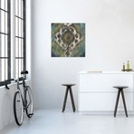 Peacock Ikat // PI Studio (18"W x 18"H x 0.75"D)