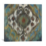 Peacock Ikat // PI Studio (18"W x 18"H x 0.75"D)