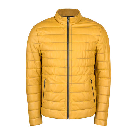 Frank Leather Jacket // Yellow (XS)