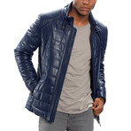 Jospeh Leather Jacket Slim // Blue (2XL)