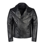 Jacob Leather Jacket Slim // Black (S)
