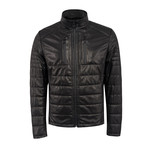 George Leather Jacket Slim // Black (L)