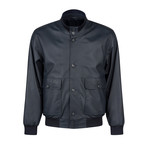 Andrew Leather Jacket // Navy (L)