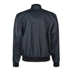Andrew Leather Jacket // Navy (M)