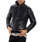 Walter Leather Jacket Slim // Black (XL)