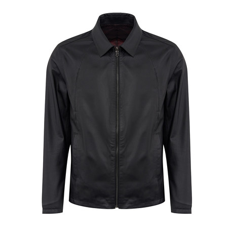 Michael Leather Jacket Slim // Black (XS)