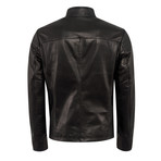 Robert Leather Jacket Slim // Black (XS)