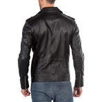 William Leather Jacket Slim // Black (XS)