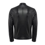 Dylan Leather Jacket Slim // Black (XS)