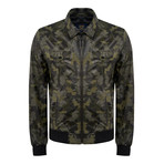 Gabriel Leather Jacket Slim // Camouflage (XL)