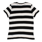 Amiri // Striped Cotton Blend T-Shirt // Black + White (XS)