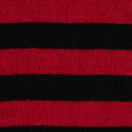 Amiri // Striped Cotton Blend T-Shirt // Red + Black (M)