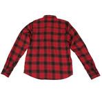 Amiri // Cashmere Core Flannel Check Button Down Shirt // Red (S)