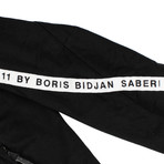 11 By Boris Bidjan Saberi // Logo + Type Track Jacket // Black + White (XS)