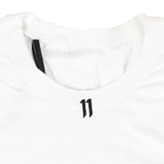 11 By Boris Bidjan Saberi // Logo + Type Contrast T-Shirt // White (L)