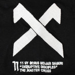 11 By Boris Bidjan Saberi // Cross T-Shirt // Black (XS)