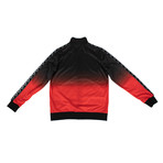 Marcelo Burlon // Kappa Gradient Jersey Track Jacket // Black + Red (M)