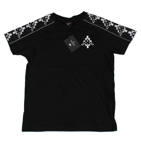 Marcelo Burlon // Kappa Tape Short Sleeve T-Shirt // Black (XS)