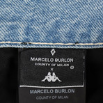 Marcelo Burlon // Kappa Light Wash Antifit Jeans // Blue (33WX32L)