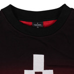 Marcelo Burlon // Kappa Big Logo Crew Neck Sweater // Black + Red (2XL)