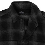 Marcelo Burlon // Plaid Button Down Sham Shirt // Black + Gray (XL)