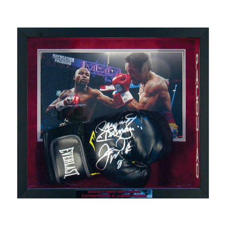 Signed Boxing Glove // Floyd Mayweather + Manny Pacquiao