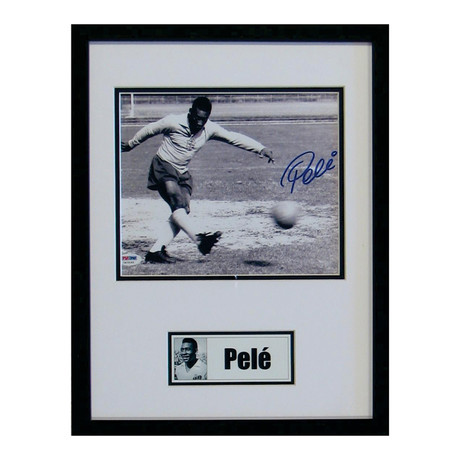 Signed + Framed Photo // Pelé