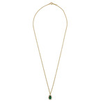 Vintage Tiffany & Co. 18k Yellow Gold + Emerald Diamond Necklace // 16"
