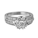 Vintage Van Cleef & Arpels 18k White Gold Diamond Ring // Ring Size: 5